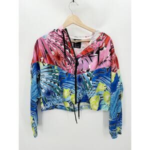 Nike Sportswear Tropical Windrunner Cropped Icon Clash Women Full Zip Jacket S